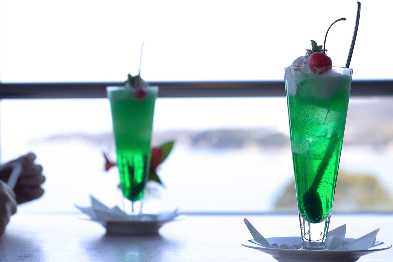 大川オアシスのクリームソーダ